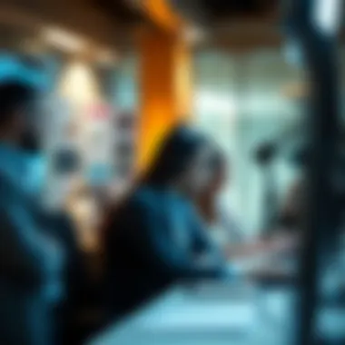 Collaborative Work Environment through Automation A team working collaboratively on a digital platform.