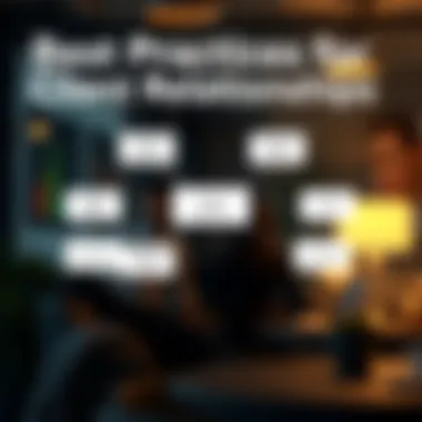 Best Practices for Client Relationships Diagram showing best practices in client relationship management