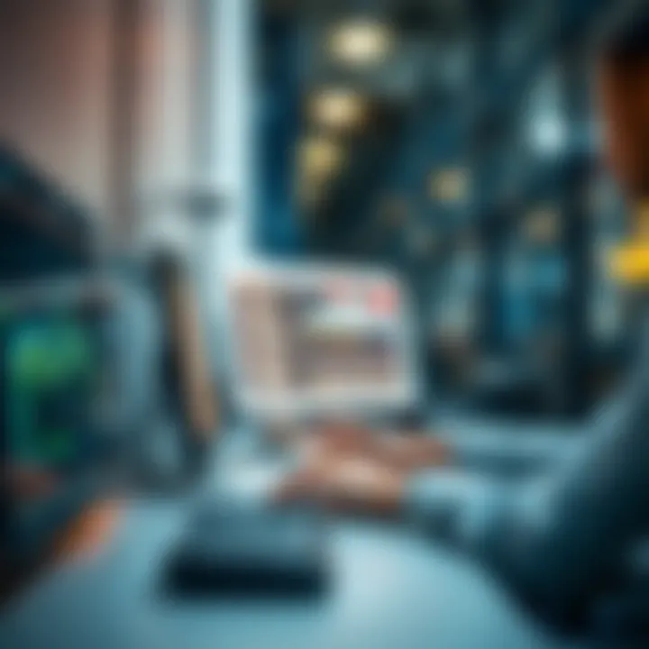 Depiction of modern technology used in payroll management