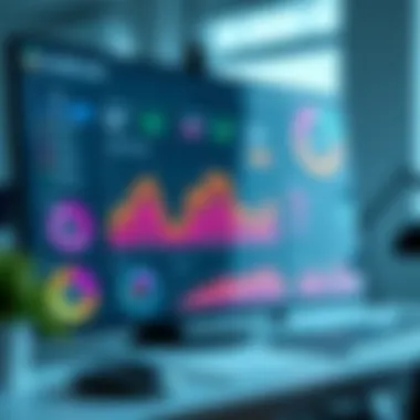 Visual representation of project management software dashboard