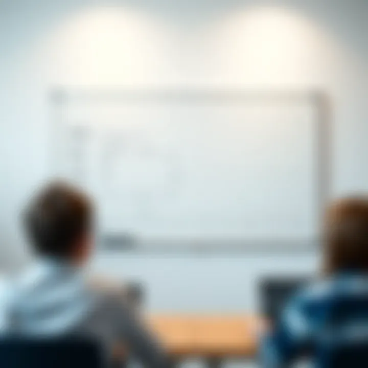 Visualizing Business Strategies A strategic framework on a whiteboard