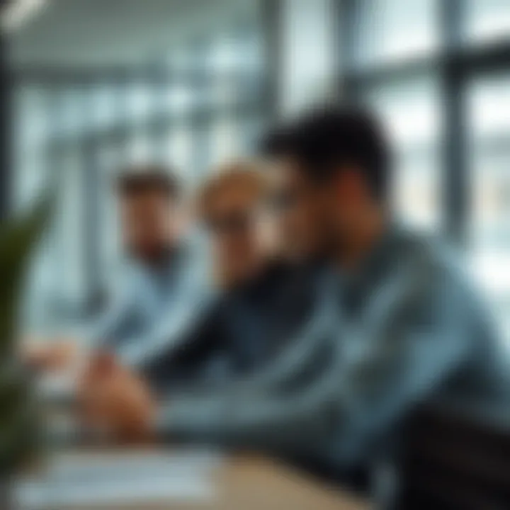 Team collaboration in a sales meeting