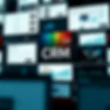 A collage of various CRM tools interfaces showcasing features.