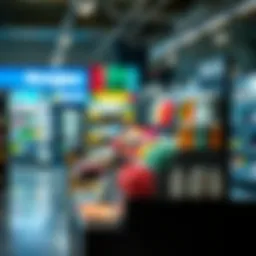 Creative display of promotional products in a retail environment