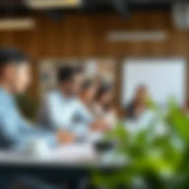 An engaging workshop setting with participants sharing ideas