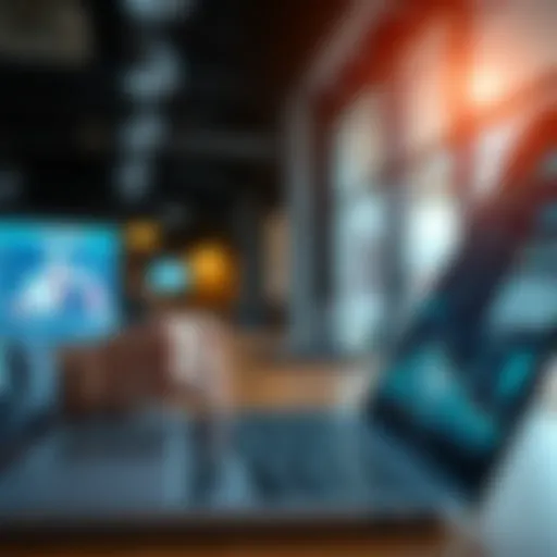 A modern digital marketing strategy concept