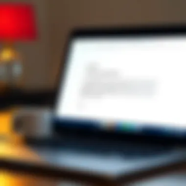 Close-up of a laptop screen displaying a heartfelt email