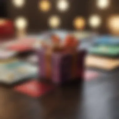 Stylish Assortment of Gift Cards Stylish assortment of gift cards displayed artistically