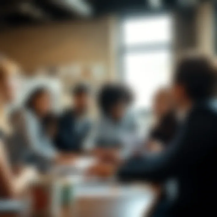 Innovative brainstorming session with diverse team members